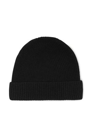 black wool beanie PALM ANGELS KIDS | PBLC005C99KNI0011001